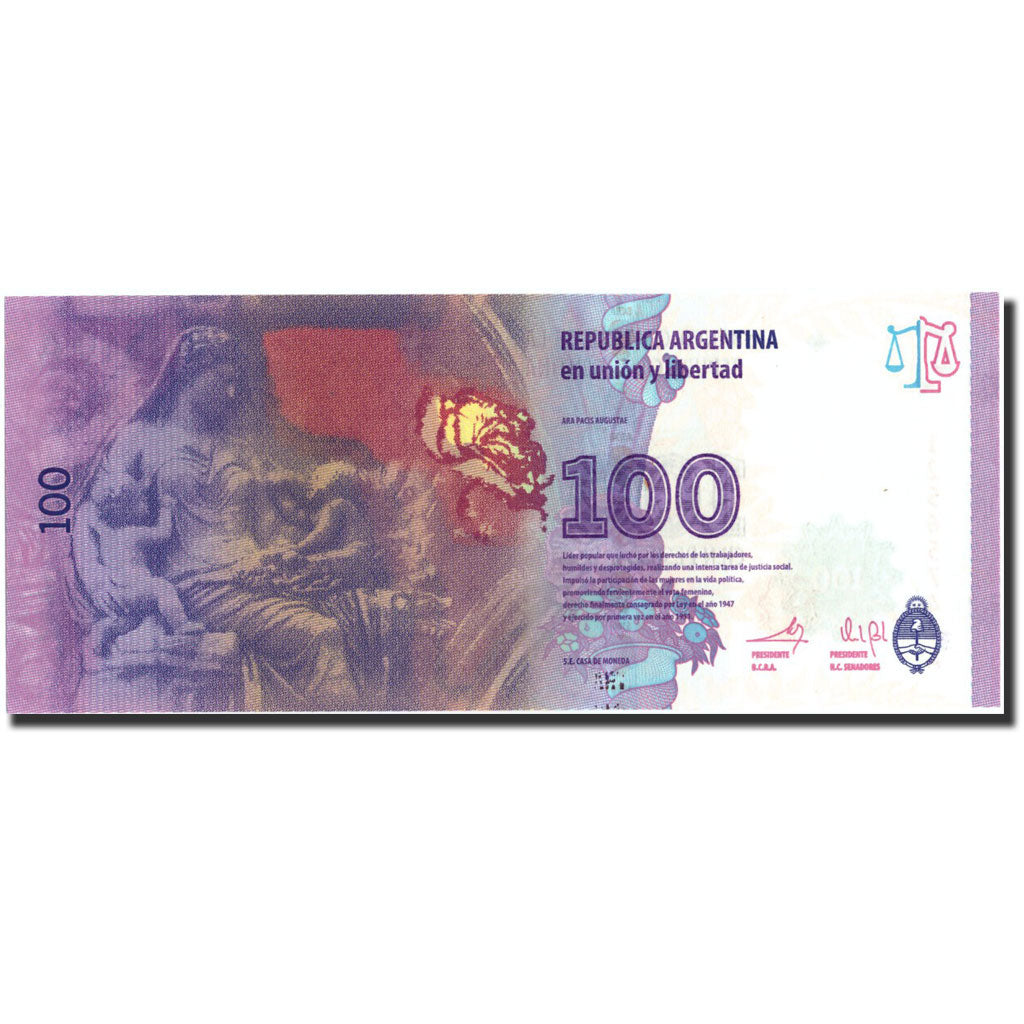 Banconote, Argentina, 100 Pesos, Undated (2012), KM:358a, Undated, BB