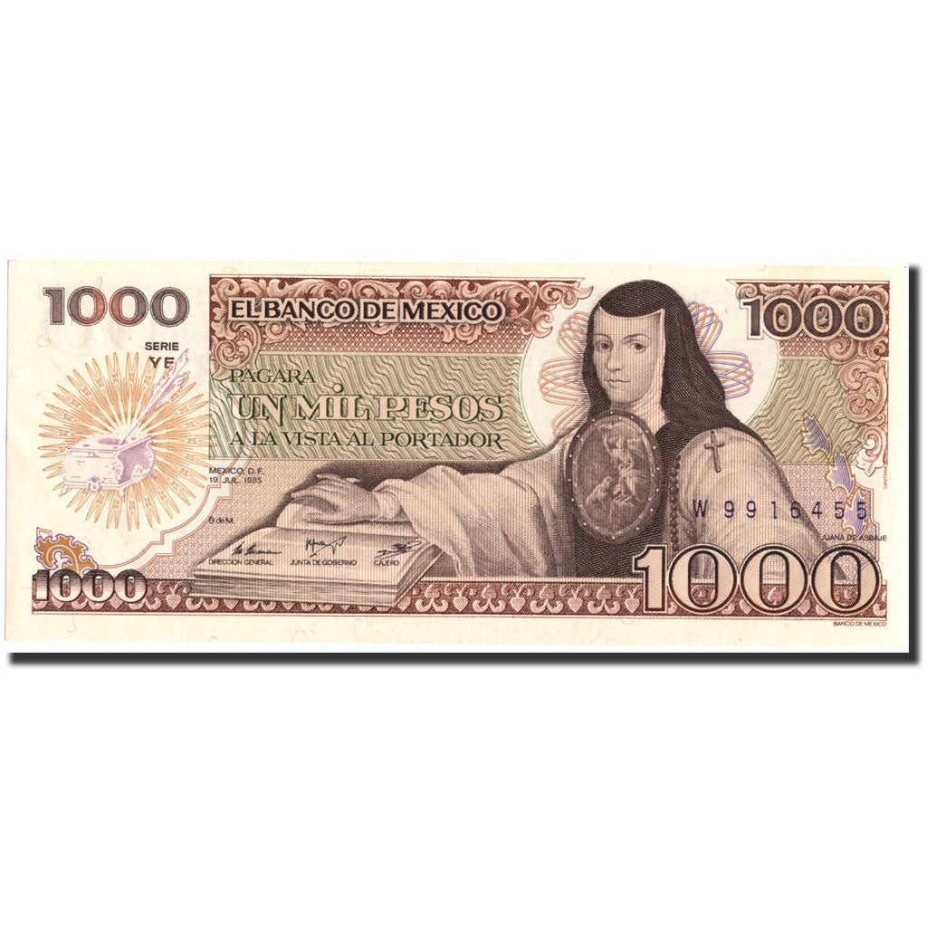Banknote, Mexico, 1000 Pesos, 1985, 1985-07-19, KM:85, UNC(65-70)