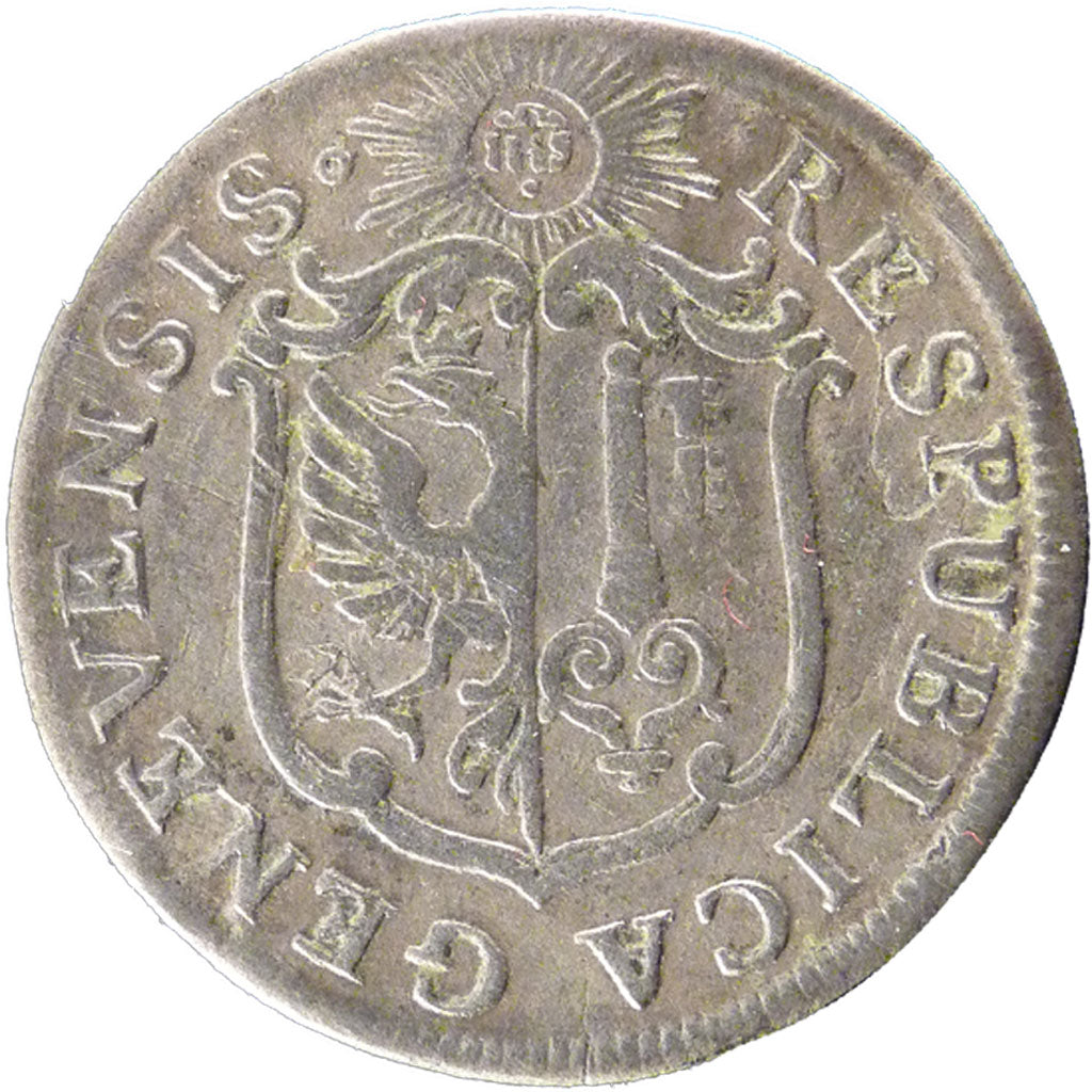 Switzerland, 6 Sols, 1765, KM #82, EF(40-45), Billon, 2.40