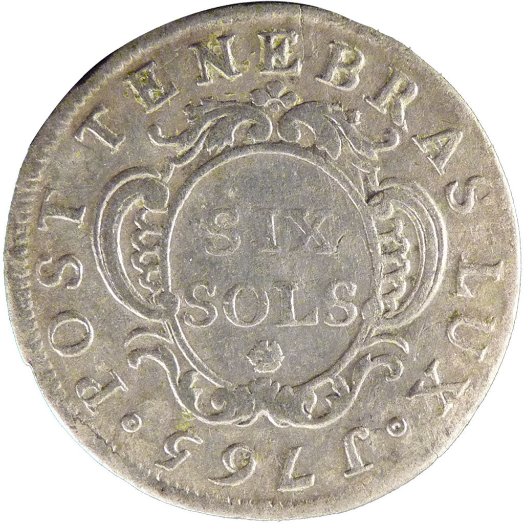 Switzerland, 6 Sols, 1765, KM #82, EF(40-45), Billon, 2.40