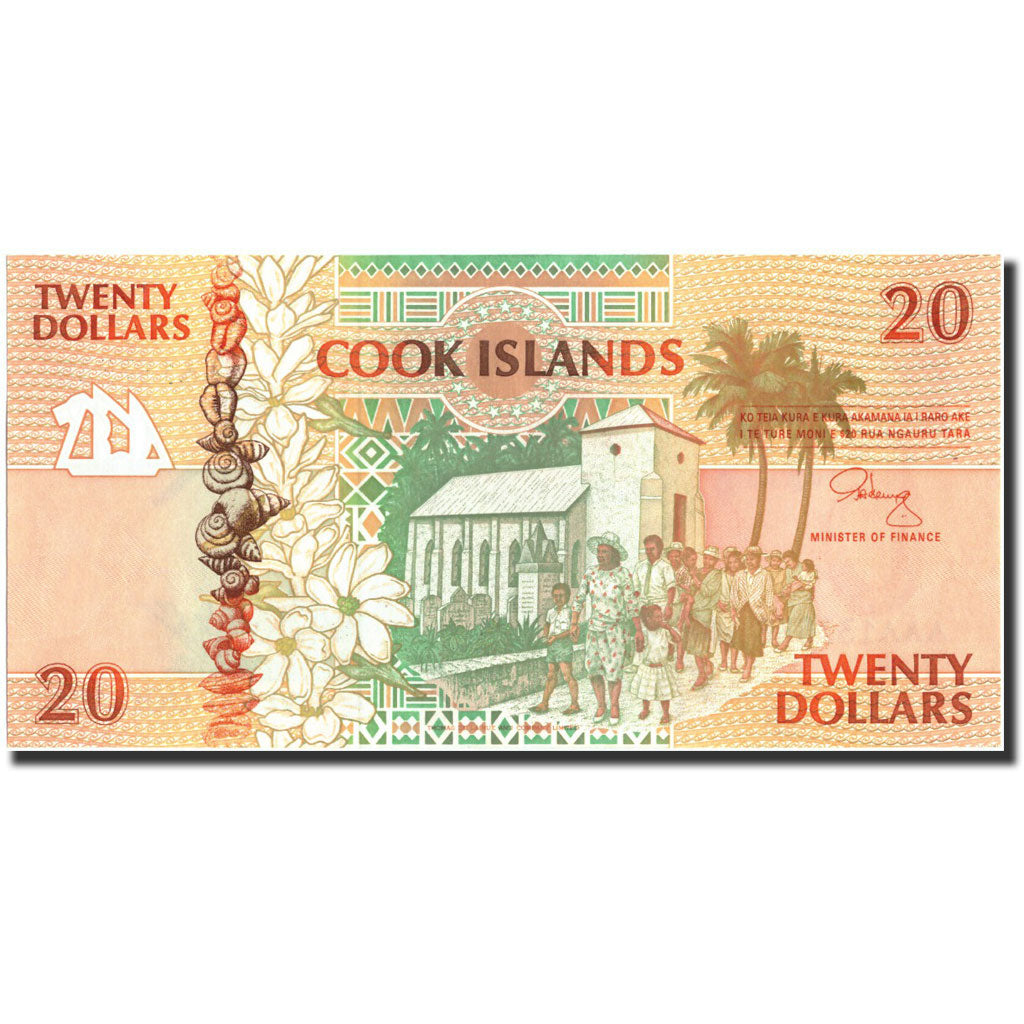 Banknote, Cook Islands, 20 Dollars, Undated (1992), Undated, KM:9a, UNC(65-70)