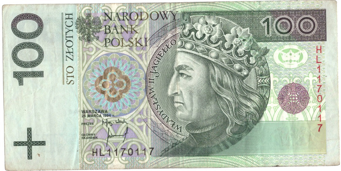 Poland, 100 Zlotych, 1994, 1994-03-25, KM:176a, EF(40-45)