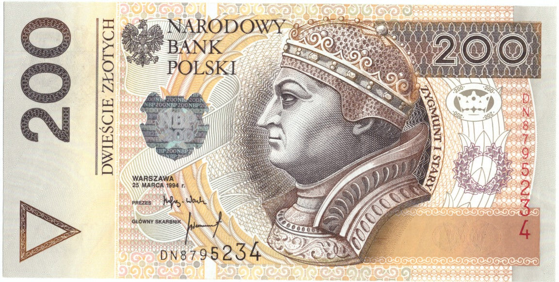 Banknote, Poland, 200 Zlotych, 1994, 1994-03-25, KM:177a, UNC(65-70)