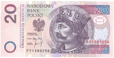 Banknote, Poland, 20 Zlotych, 1994, 1994-03-25, KM:174a, UNC(65-70)