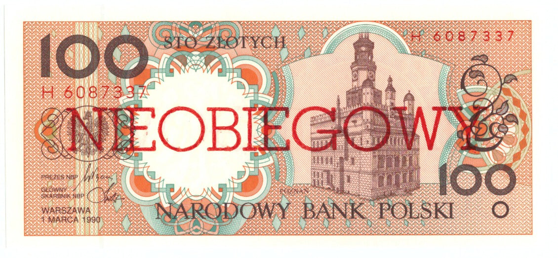 Banknote, Poland, 100 Zlotych, 1990, 1990-03-01, KM:170a, UNC(65-70)