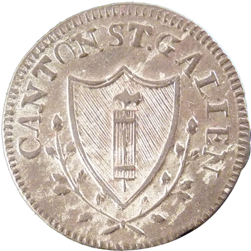 Switzerland, 1/2 Batzen, 1809, KM #104, AU(55-58), Billon, 1.90