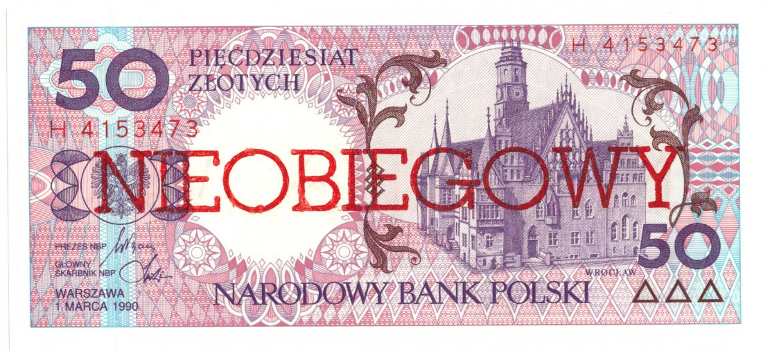 Poland, 50 Zlotych, 1990, 1990-03-01, KM:169a, UNC(65-70)