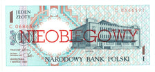Banknote, Poland, 1 Zloty, 1990, 1990-03-01, KM:164A, UNC(65-70)