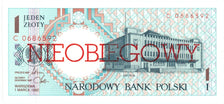 Banconote, Polonia, 1 Zloty, 1990, KM:164A, 1990-03-01, FDS