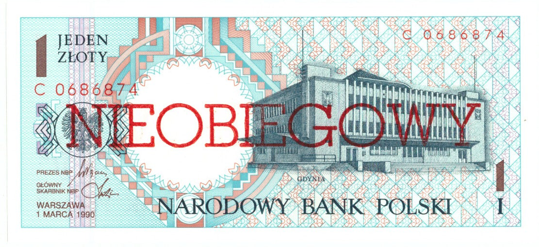 Poland, 1 Zloty, 1990, 1990-03-01, KM:164A, UNC(65-70)