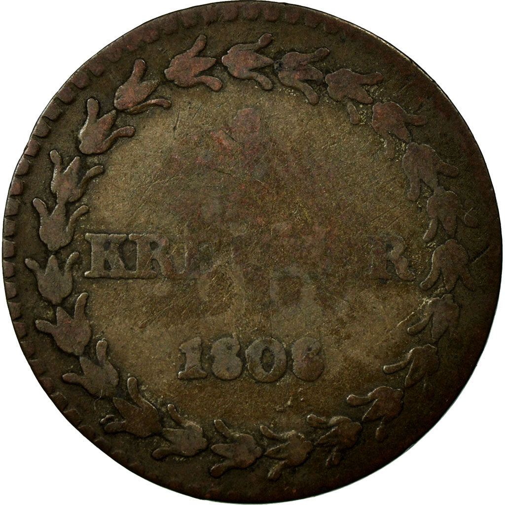 Münze, SWISS CANTONS, SCHAFFHAUSEN, Kreuzer, 1808, S, Billon, KM:65