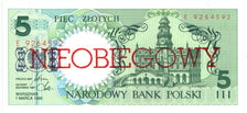 Banknote, Poland, 5 Zlotych, 1990, 1990-03-01, KM:166a, UNC(65-70)