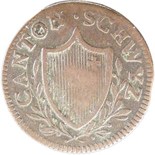Switzerland, 2 Rappen, 1813, KM #62, VF(20-25), Copper, 1.10