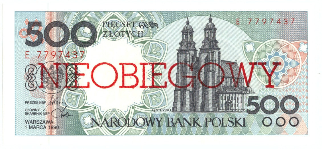 Banknote, Poland, 500 Zlotych, 1990, 1990-03-01, KM:172a, UNC(65-70)