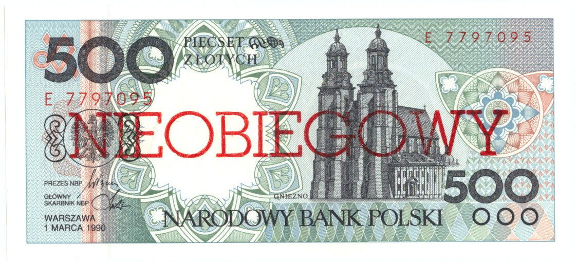 Banknote, Poland, 500 Zlotych, 1990, 1990-03-01, KM:172a, UNC(65-70)