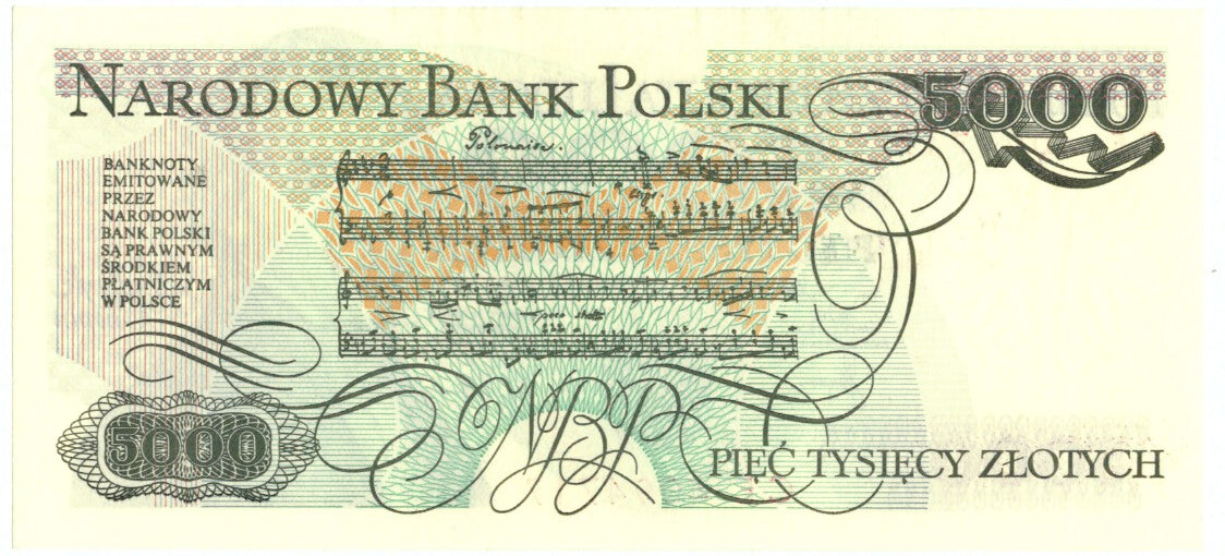 Poland, 5000 Zlotych, 1982, 1982-06-01, KM:150a, UNC(65-70)