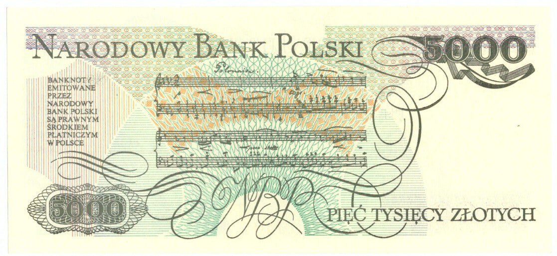 Poland, 5000 Zlotych, 1982, 1982-06-01, KM:150a, UNC(65-70)