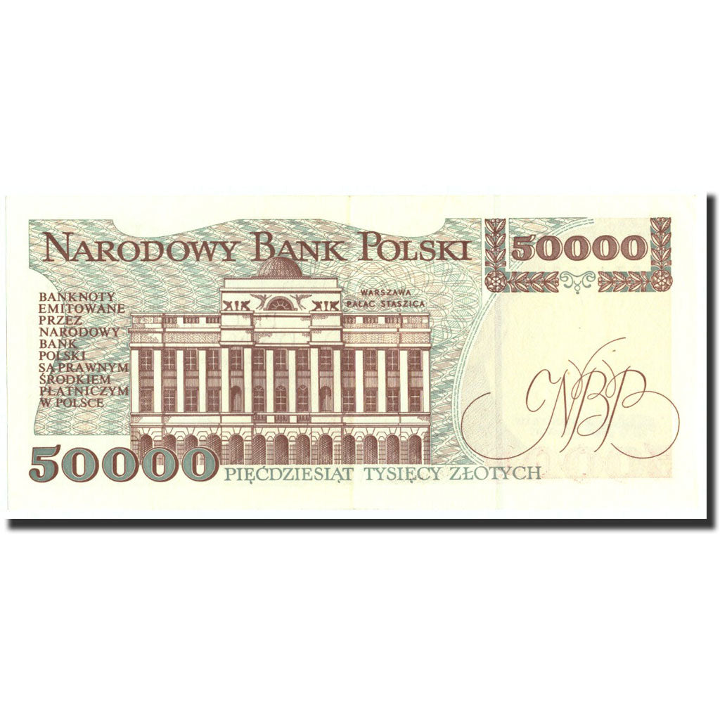 Poland, 50,000 Zlotych, 1989, 1989-02-01, KM:153a, AU(55-58)