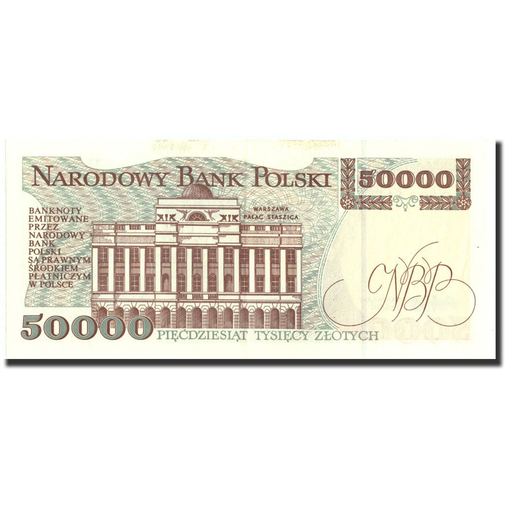 Poland, 50,000 Zlotych, 1989, 1989-02-01, KM:153a, AU(55-58)