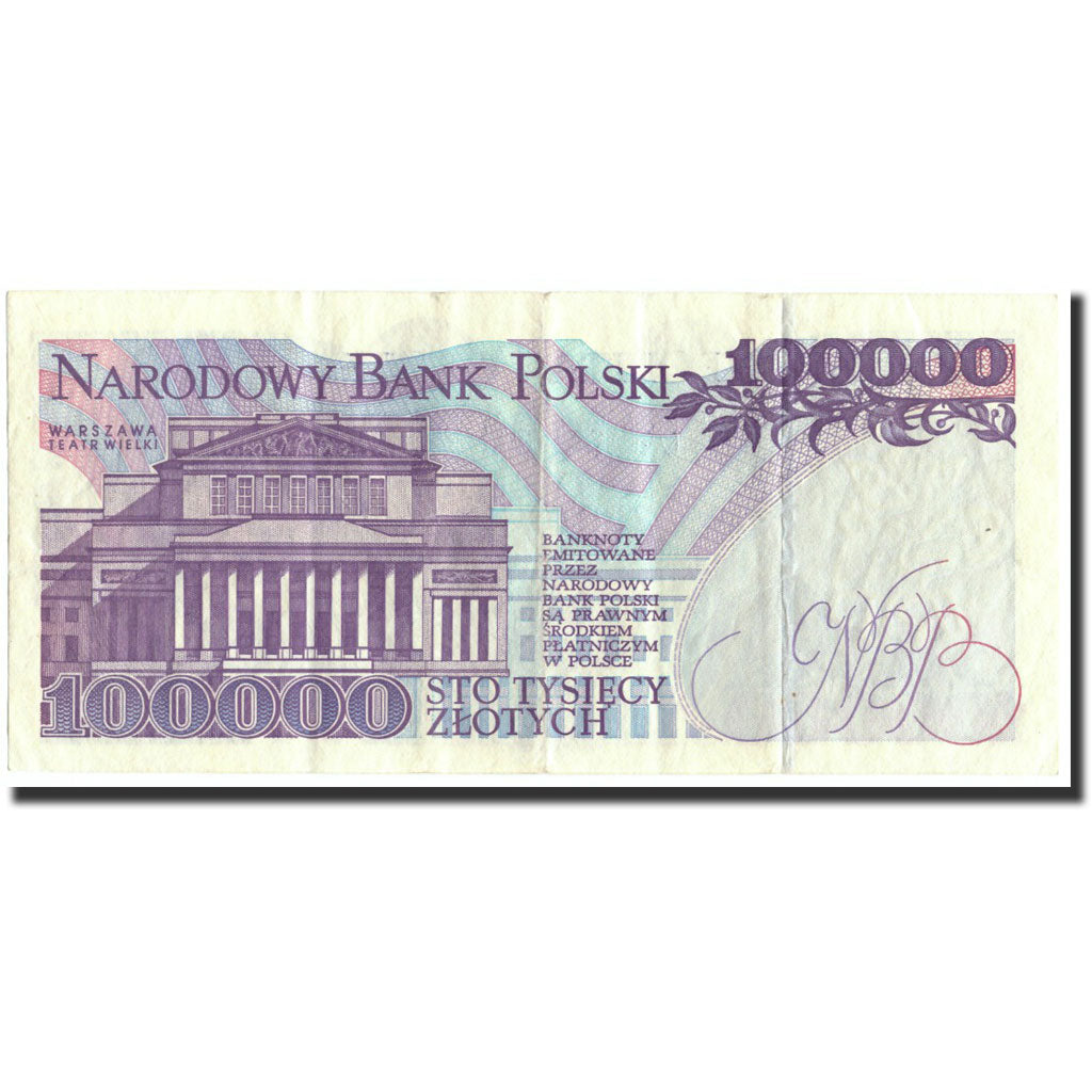 Poland, 100,000 Zlotych, 1993, 1993-11-16, KM:160a, EF(40-45)
