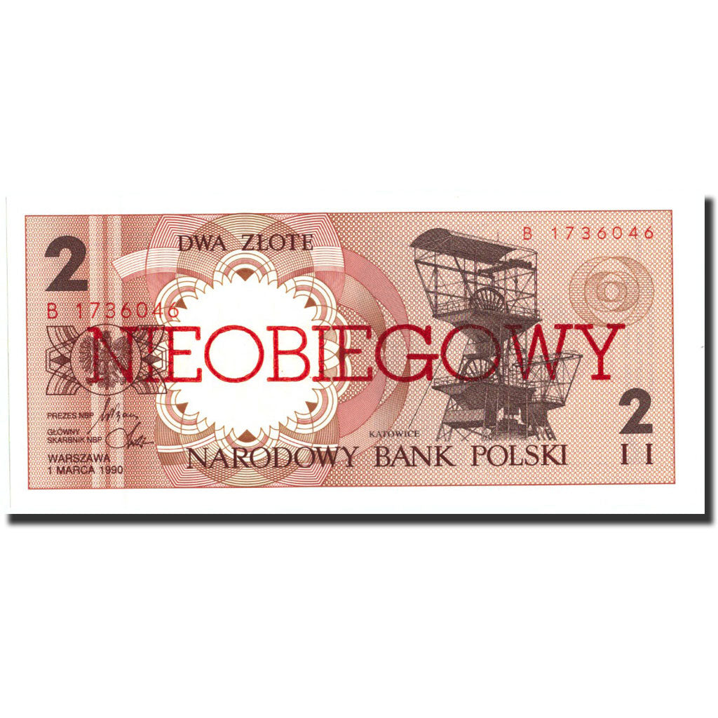 Banknote, Poland, 2 Zlote, 1990, 1990-03-01, KM:165a, UNC(65-70)