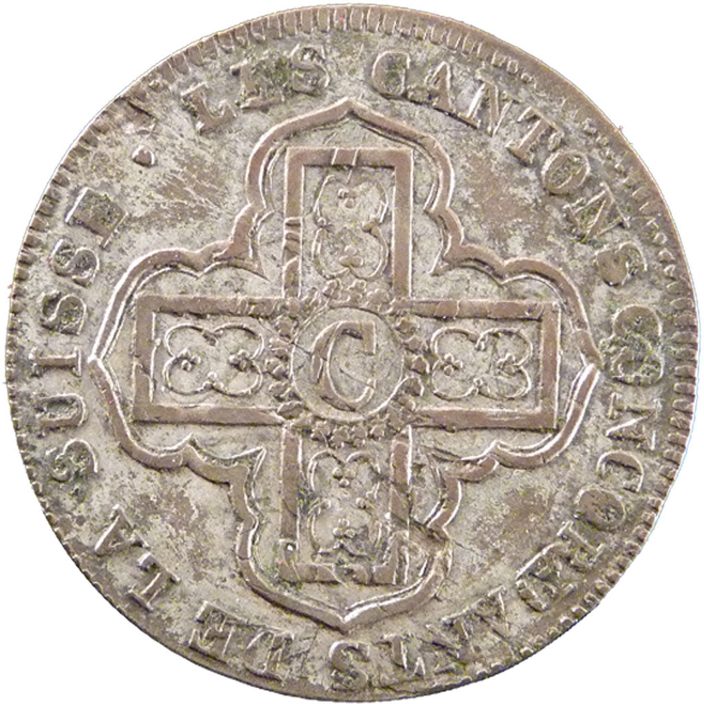 SWISS CANTONS, Batzen-10 Rappen, 1830, KM #20, AU(55-58), Billon, 2.70