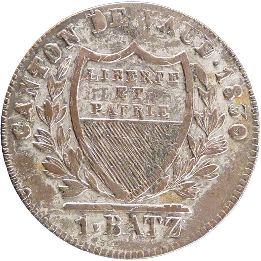 SWISS CANTONS, Batzen-10 Rappen, 1830, KM #20, AU(55-58), Billon, 2.70