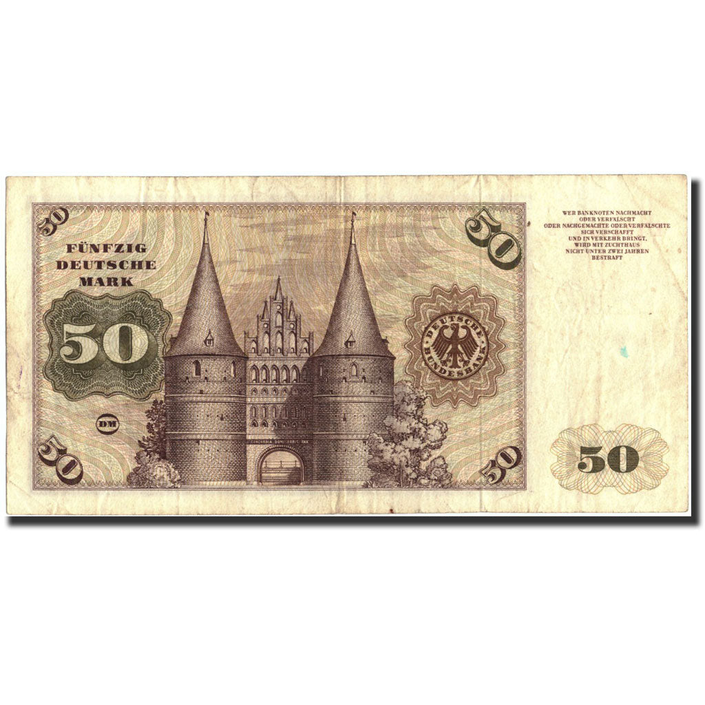 GERMANY - FEDERAL REPUBLIC, 50 Deutsche Mark, 1960, KM:21a, 1960-01-02