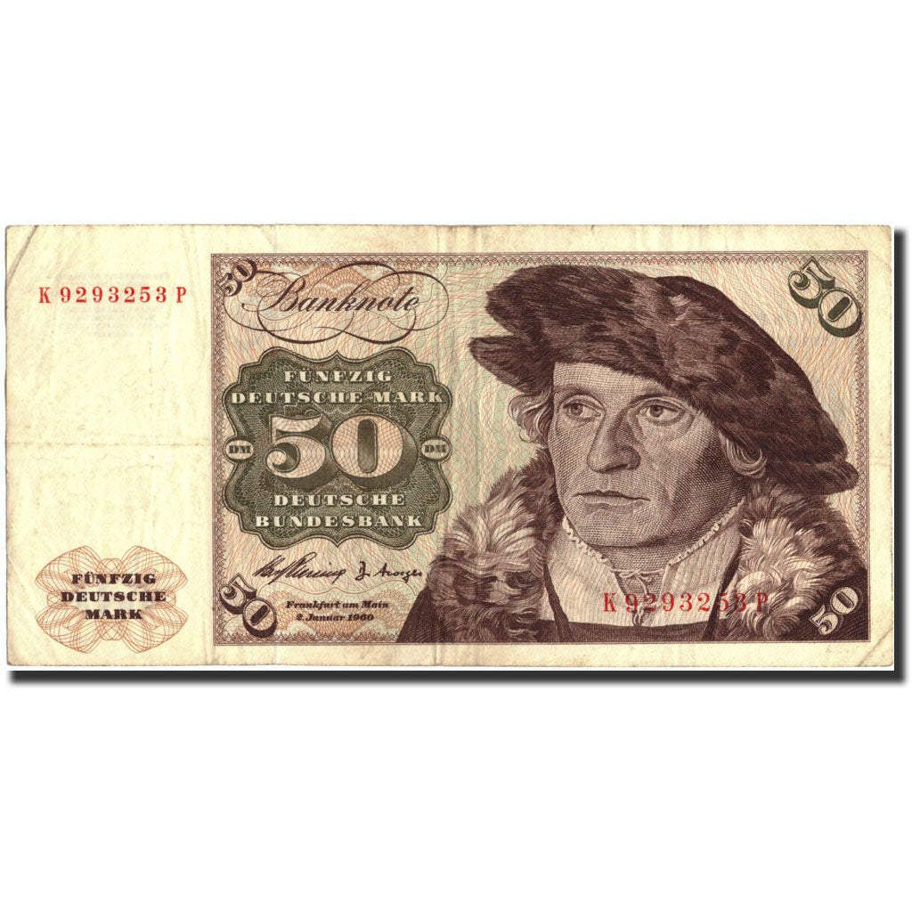 Banknote, GERMANY - FEDERAL REPUBLIC, 50 Deutsche Mark, 1960, 1960-01-02