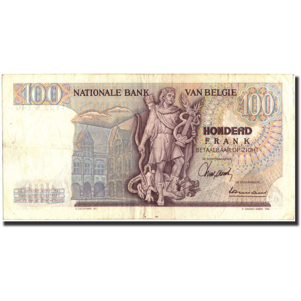Banknote, Belgium, 100 Francs, 1963, 1963-04-22, KM:134a, EF(40-45)