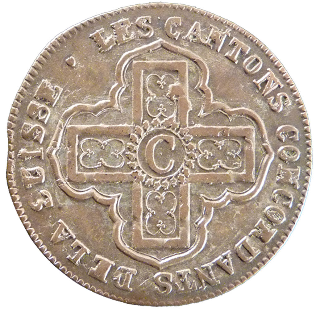 Switzerland, Batzen, 1829, KM #20, EF(40-45), Billon, 2.30