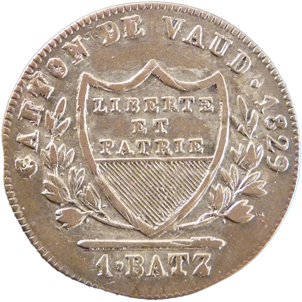 Switzerland, Batzen, 1829, KM #20, EF(40-45), Billon, 2.30