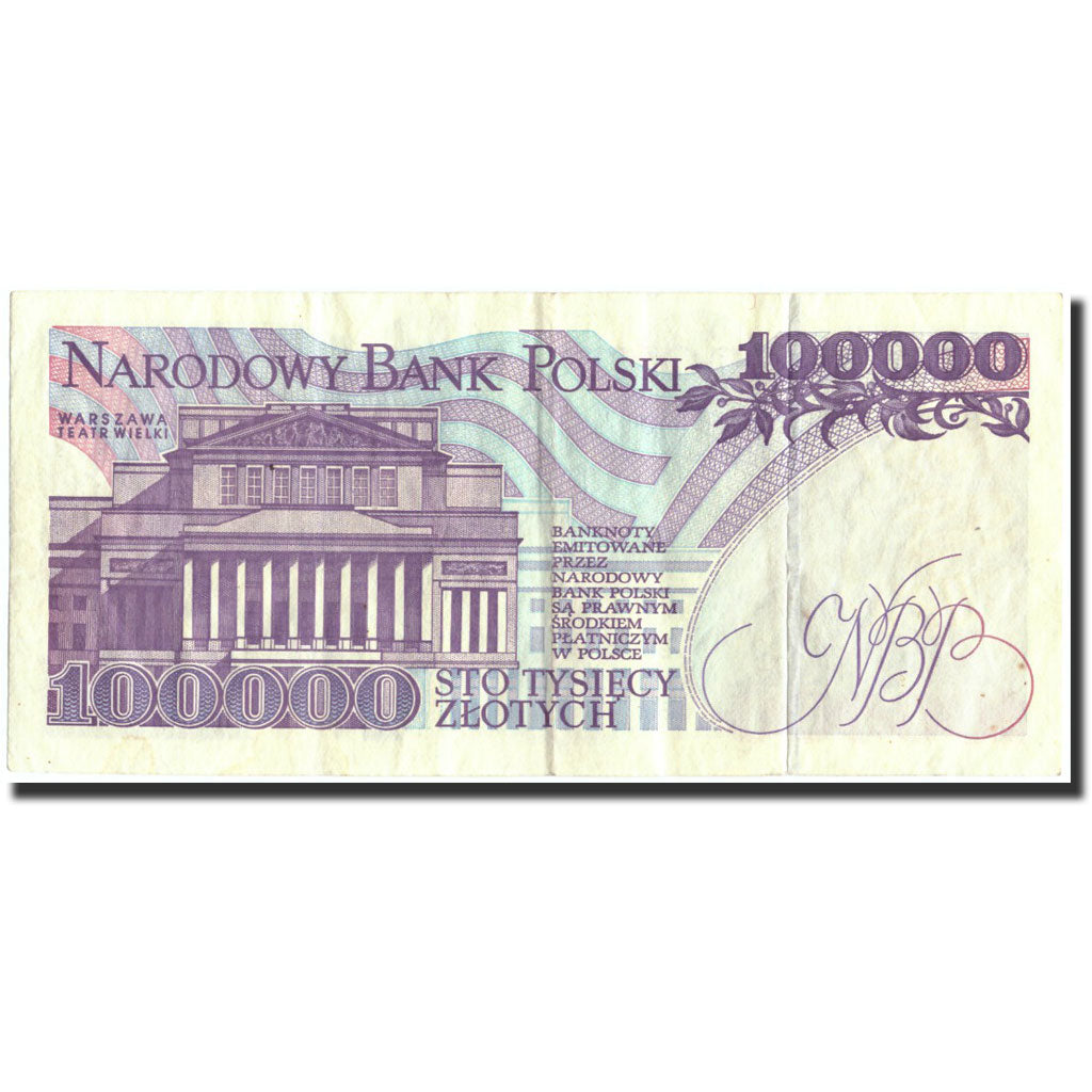 Poland, 100,000 Zlotych, 1993, 1993-11-16, KM:160a, EF(40-45)