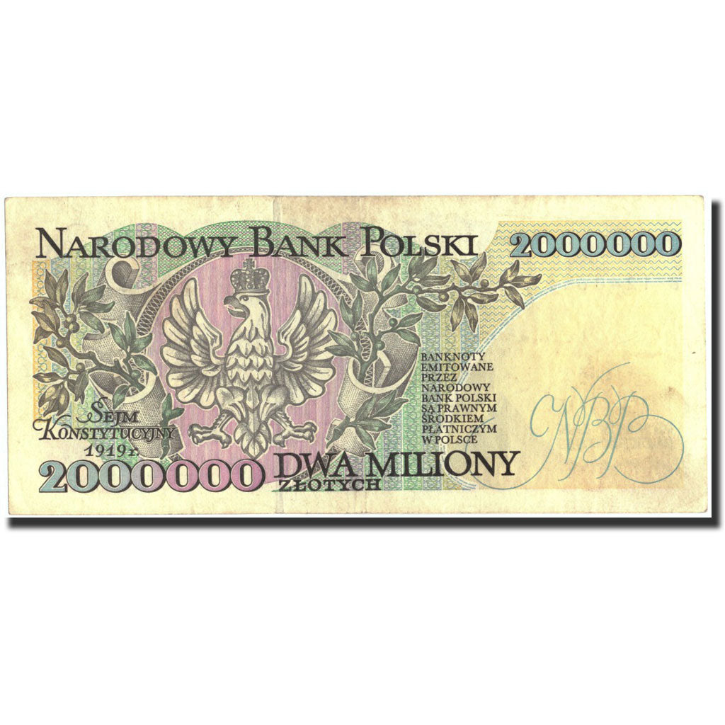 Banknot, Polska, 2,000,000 Zlotych, 1993, 1993-11-16, KM:163a, AU(50-53)