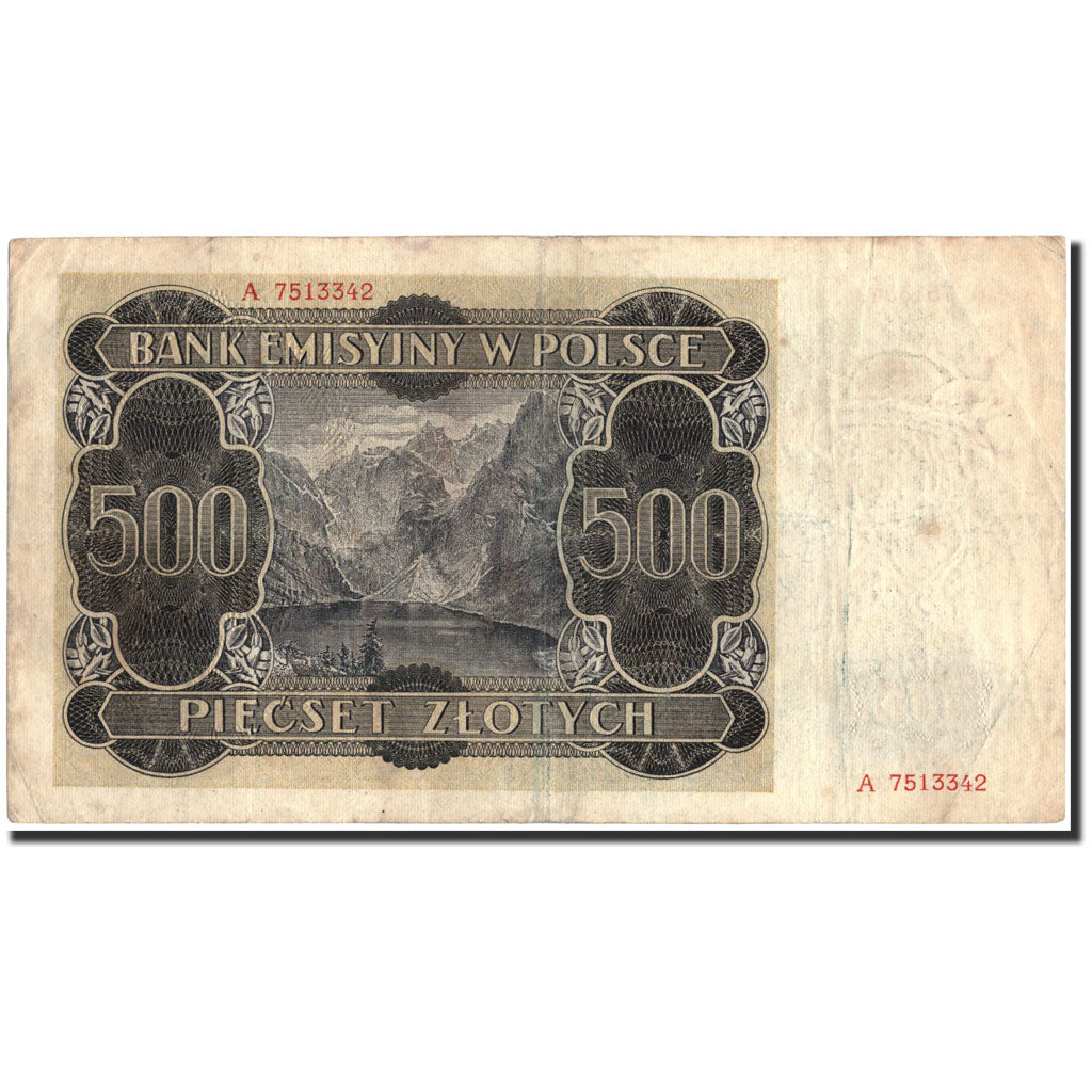 Banknote, Poland, 500 Zlotych, 1940, 1940-03-01, KM:98, EF(40-45)
