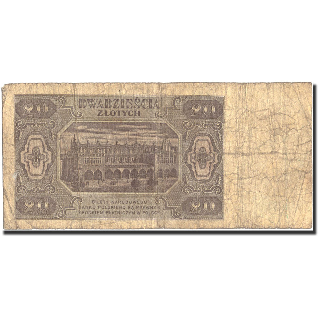 Polonia, 20 Zlotych, 1948, KM:137, 1948-07-01, B