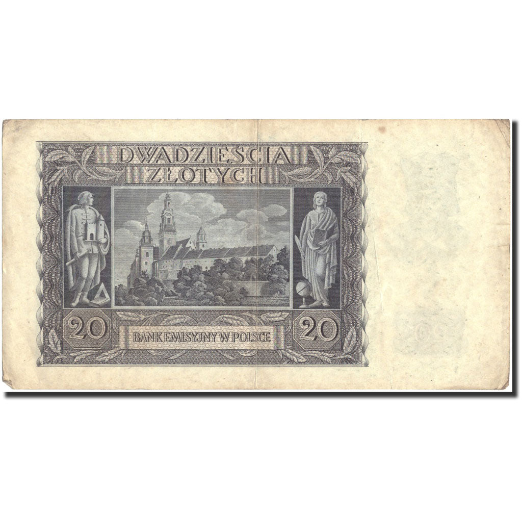 Billet, Pologne, 20 Zlotych, 1940, 1940-03-01, KM:95, TTB