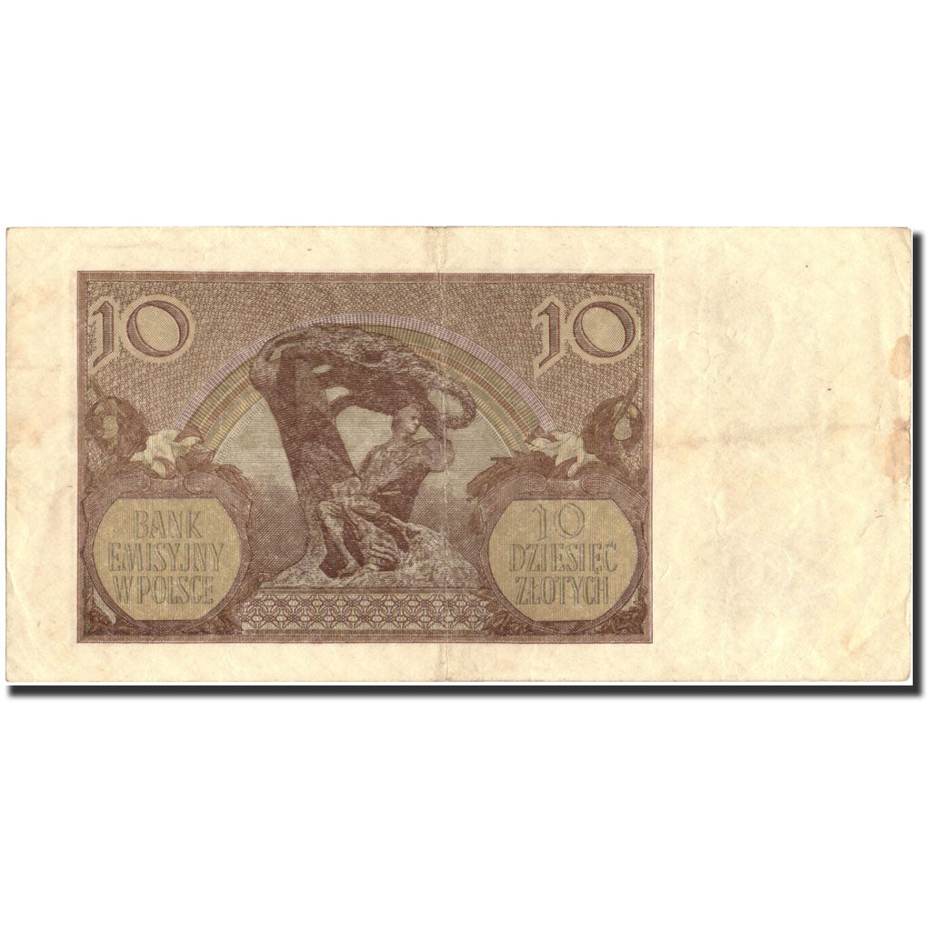 Poland, 10 Zlotych, 1940, 1940-03-01, KM:94, EF(40-45)