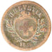 SWITZERLAND, Rappen, 1856, Bern, KM #3.1, VF(20-25), Bronze, 1.60