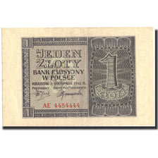 Geldschein, Polen, 1 Zloty, 1941, 1941-08-01, KM:99, VZ
