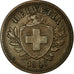 Monnaie, Suisse, Rappen, 1866, Bern, TTB, Bronze, KM:3.1