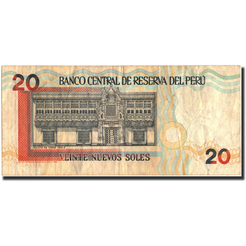 Pérou, 20 Nuevos Soles, 1992, 1992-06-25, KM:153, TB+
