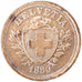 SWITZERLAND, Rappen, 1880, Bern, KM #3.1, AU(55-58), Bronze, 1.50