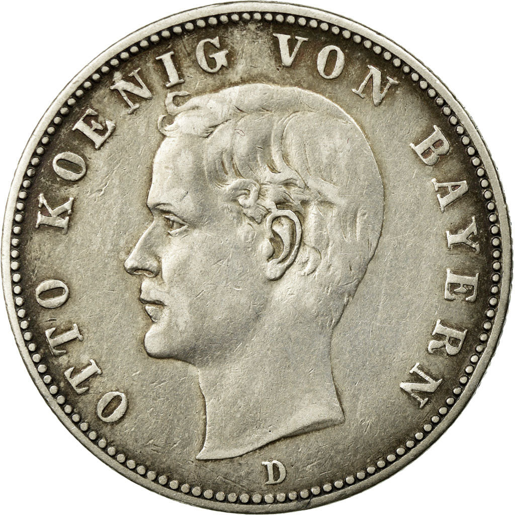 Coin, German States, BAVARIA, Otto, 2 Mark, 1899, Munich, EF(40-45), Silver