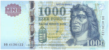 Billet, Hongrie, 1000 Forint, 2011, 2011, KM:197c, NEUF
