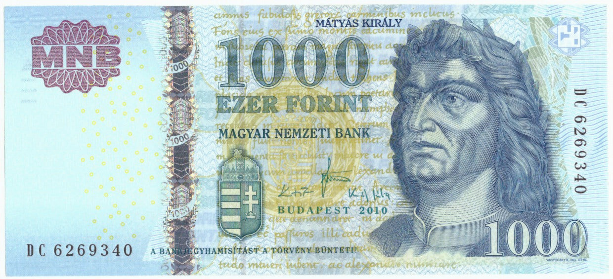 Geldschein, Ungarn, 1000 Forint, 2010, 2010, KM:197b, UNZ