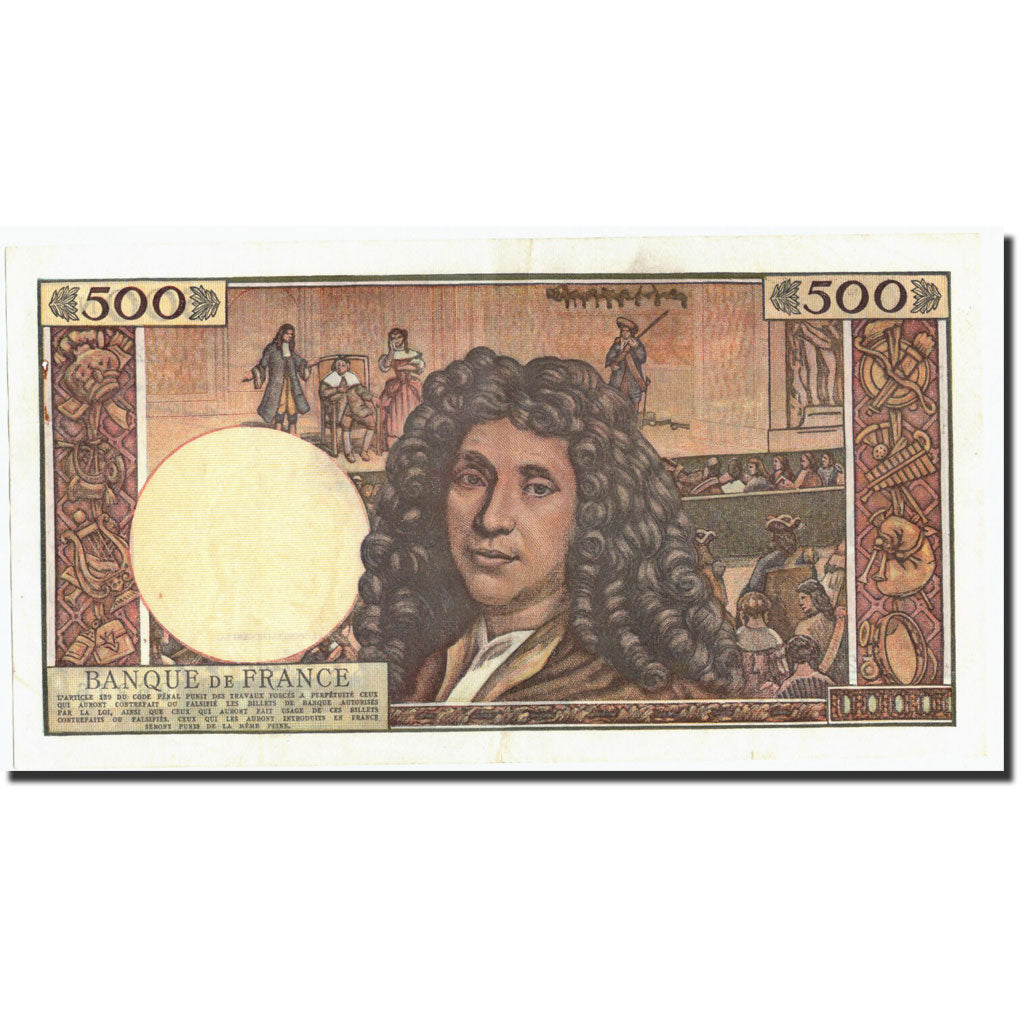 Banknote, France, 500 Nouveaux Francs, 500 NF 1959-1966 ''Molière'', 1966