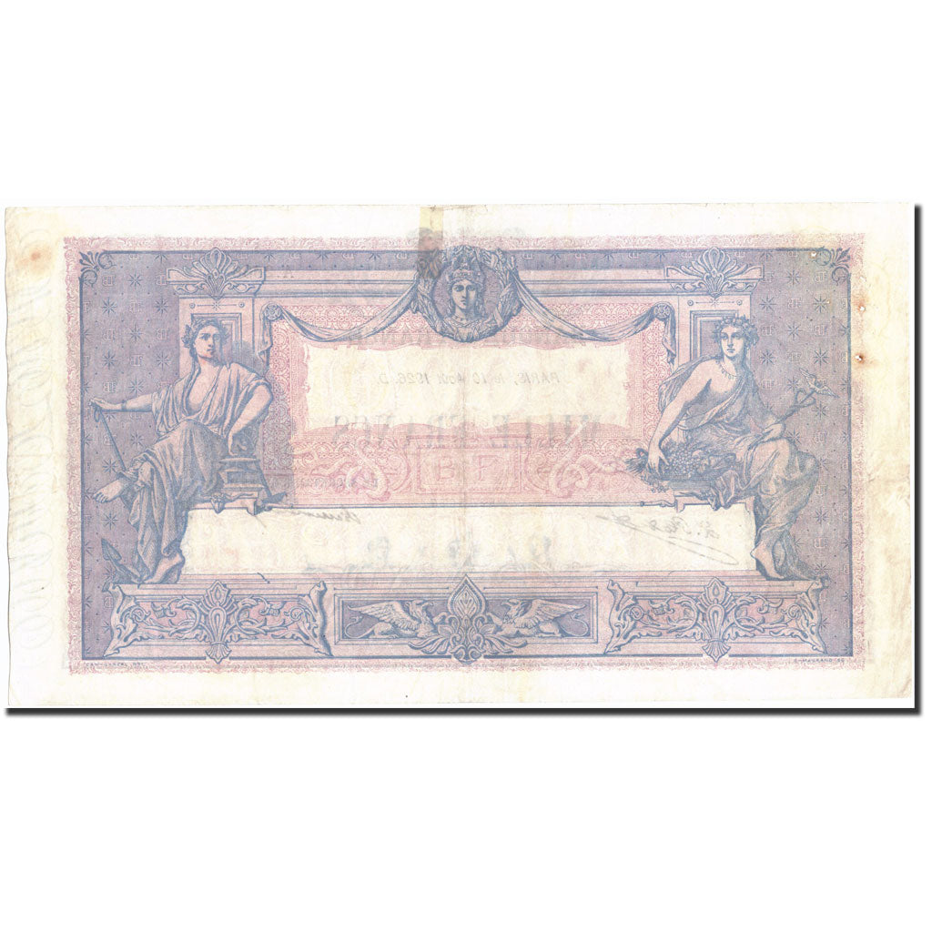 Banknote, France, 1000 Francs, 1 000 F 1889-1926 ''Bleu et Rose'', 1926