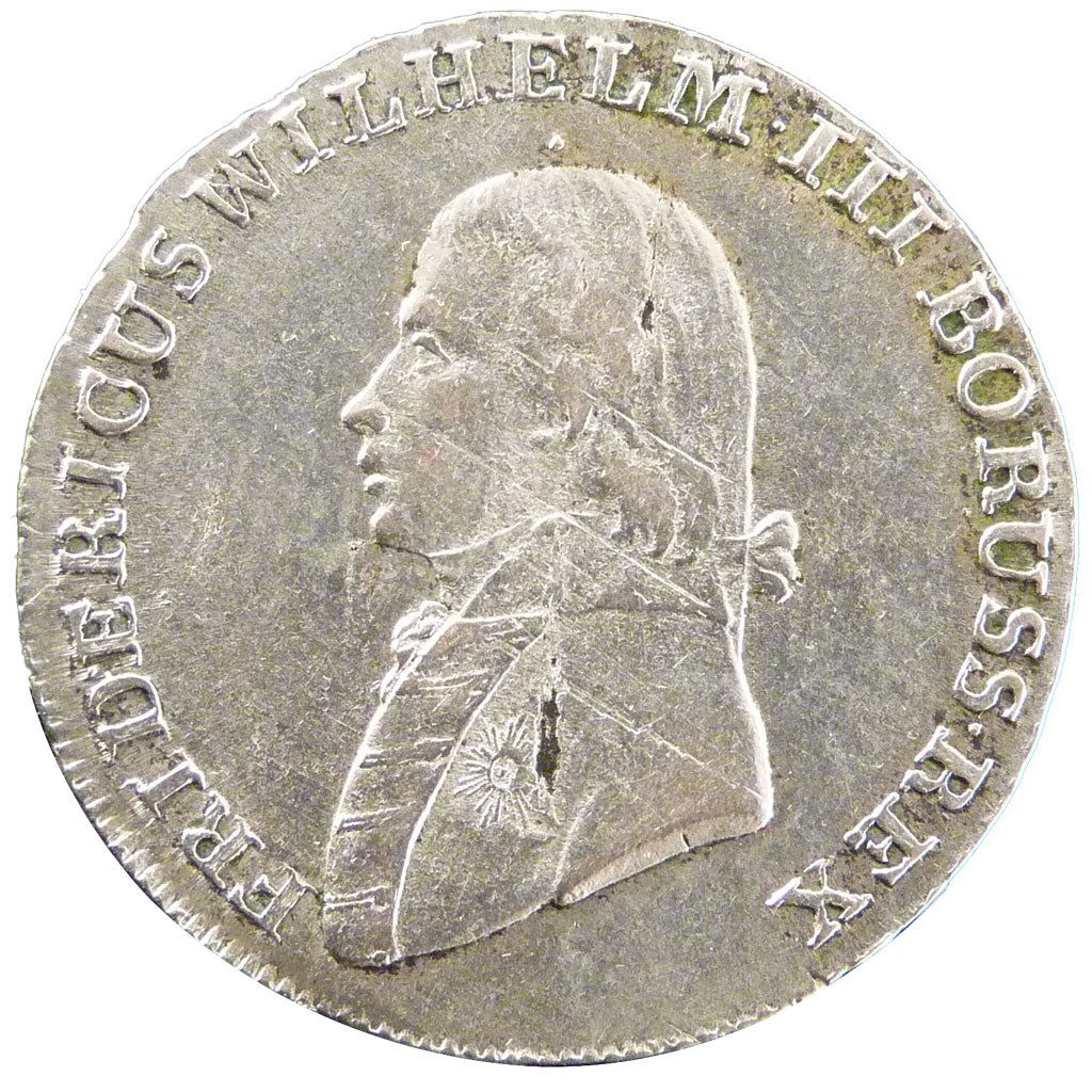 German States, 4 Groschen, 1807, Berlin, KM #370, AU(50-53), Silver, 5.20