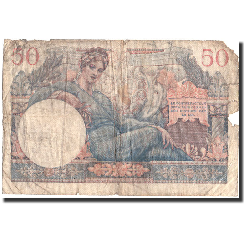 Geldschein, Frankreich, 50 Francs, 1947 French Treasury, 1947, 1947, SGE